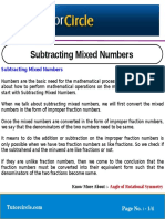 Subtracting Mixed Numbers