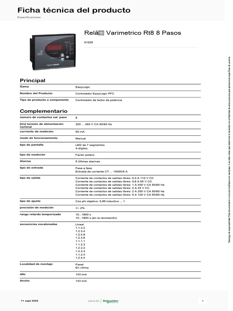 Schneider Electric Varlogic-N 51209 | PDF