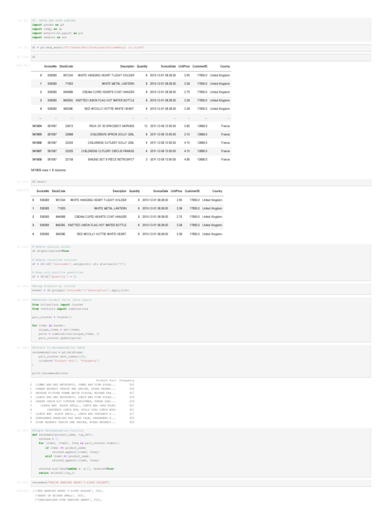 Online Retail Recommendation System | PDF | Data Analysis | Computer ...