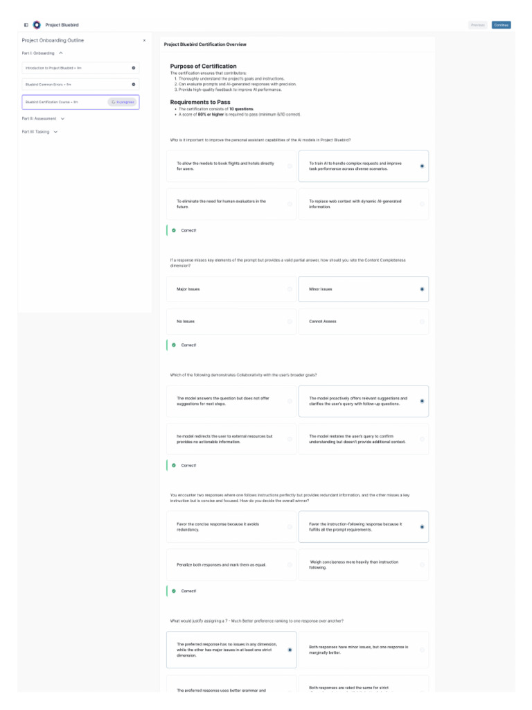 Project Bluebird Cert Ans | PDF