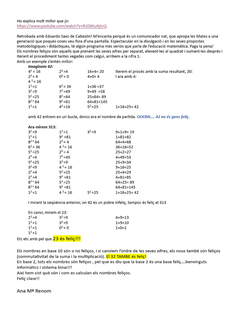 Nombres Feliços | PDF