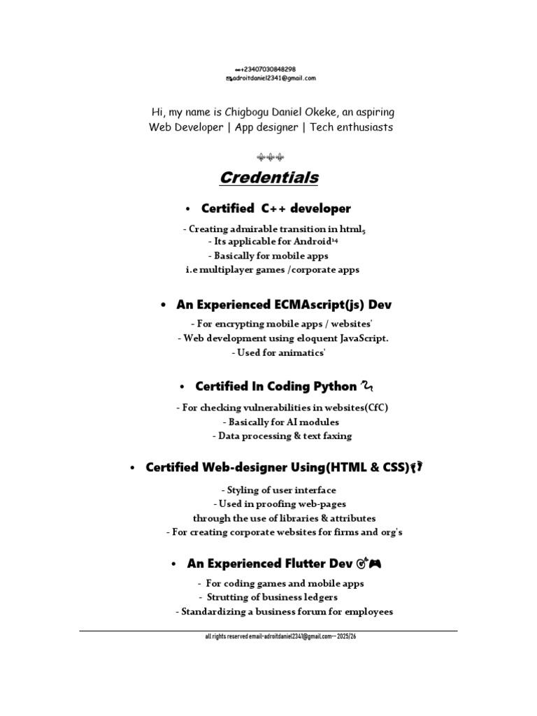 MY_RESUME | PDF | Java Script | Mobile App