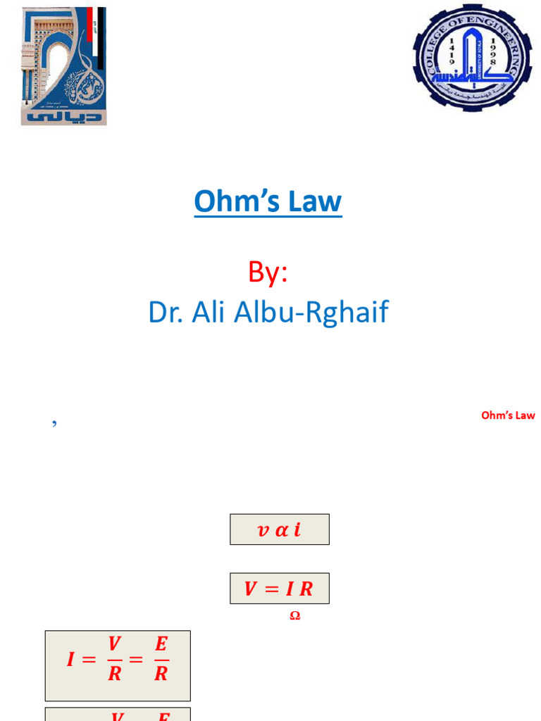 Ohm’s Law | PDF | Electrical Resistance And Conductance | Resistor