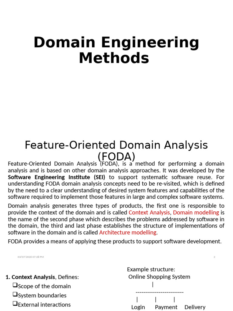 Domain Engineering Methods | PDF | System | Engineering