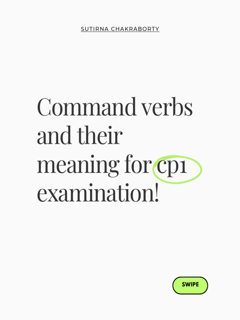 CP1 Command Verbs Sutirna | PDF | Human Communication | Cognitive Science