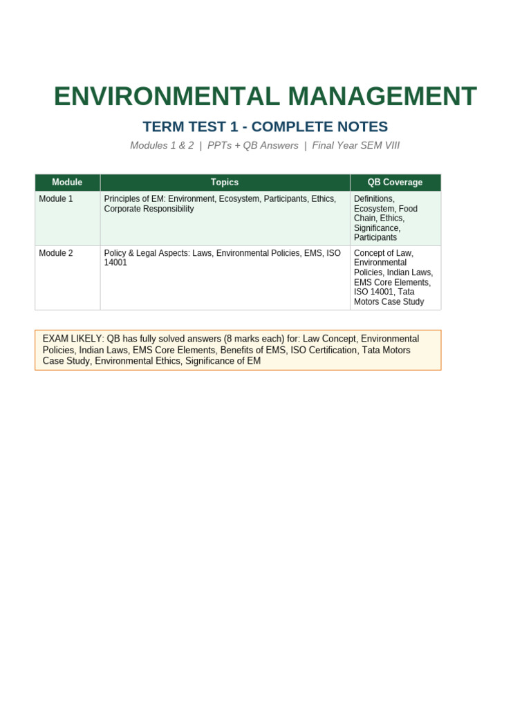 EM Complete Notes | PDF