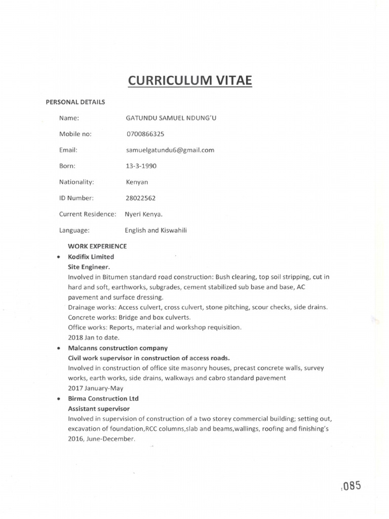 Cvs of Key Personnel | PDF