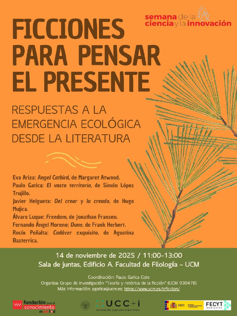 Ficciones para Pensar El Presente. Semana de La Ciencia UCM | PDF