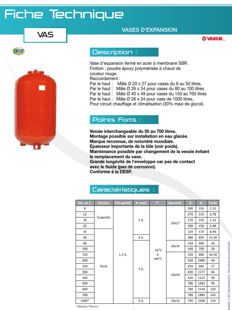 Vaso D'espansione Watts Industries ACS 8 – Rif. 6510842