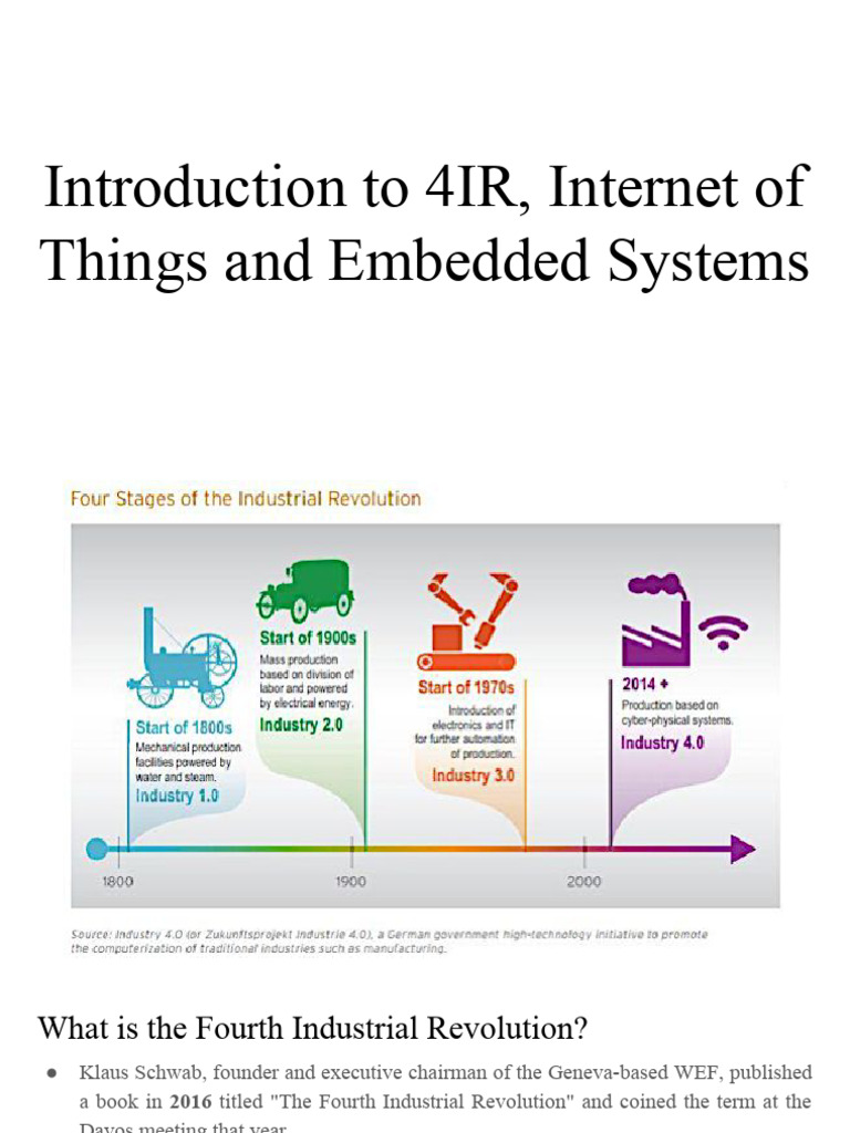 3) Introduction to 4IR, IoT, And Embedded Systems | PDF | Internet Of ...