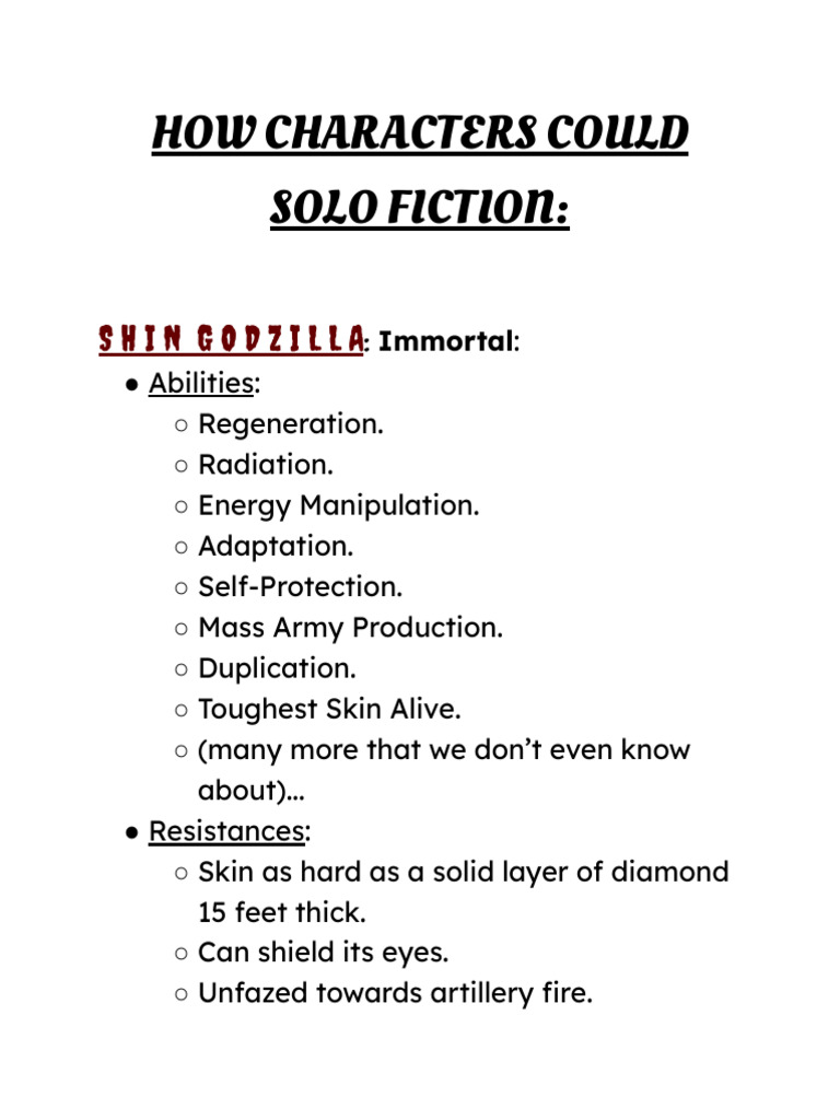 How Characters Could Solo Fiction | PDF
