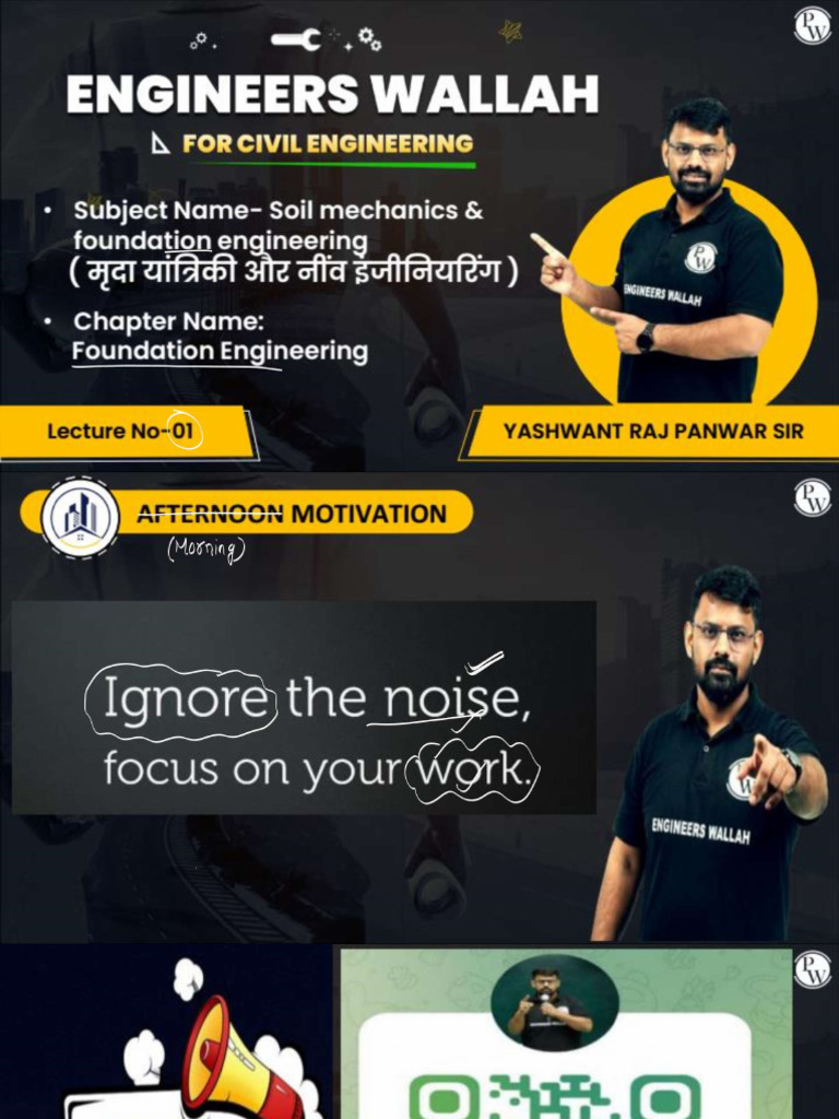Foundation Engineering 01 Class Notes | PDF