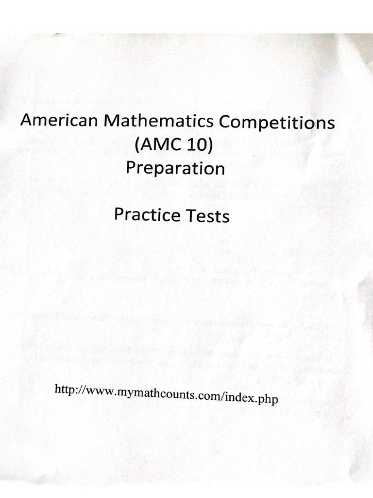 AMC10练习题 | PDF