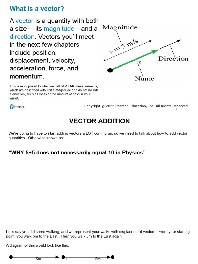 Vector Addition Explanation Slides - Student Notes | PDF | Euclidean ...