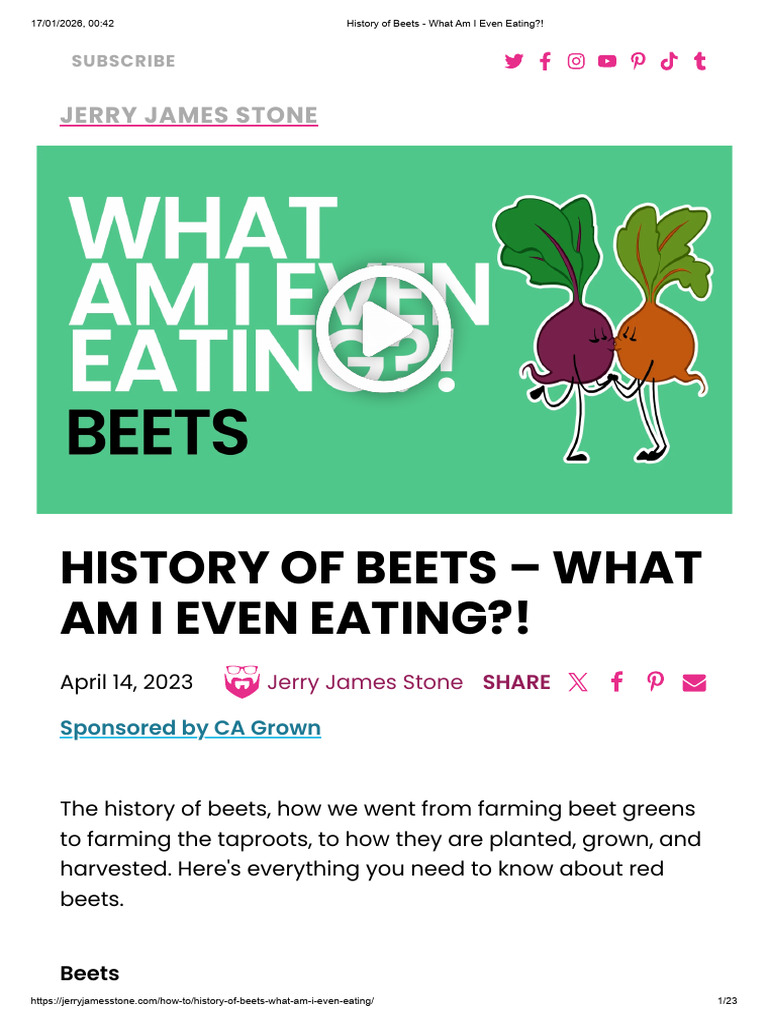 History of Beets - What Am I Even Eating_! | PDF | Beetroot | Seed
