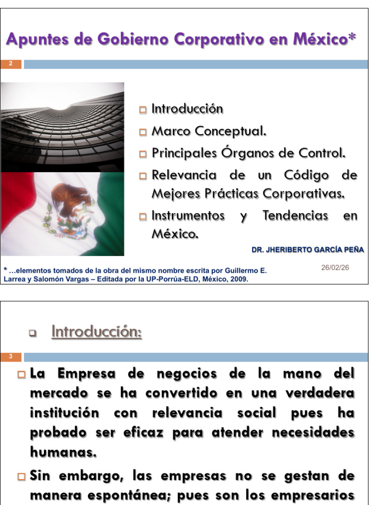PRESENTACION_Apuntes de Gobierno Corporativo en México | PDF ...