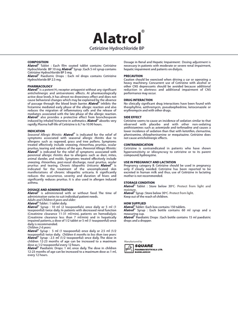 1610952188 Pdoc Alatrol DS | PDF | Clinical Medicine | Drugs