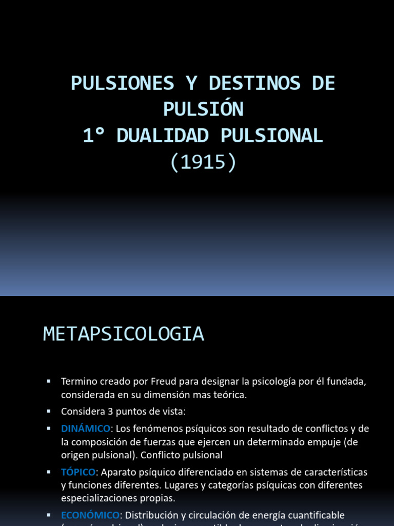 PULSION | PDF | Neurosis | Psicoanálisis