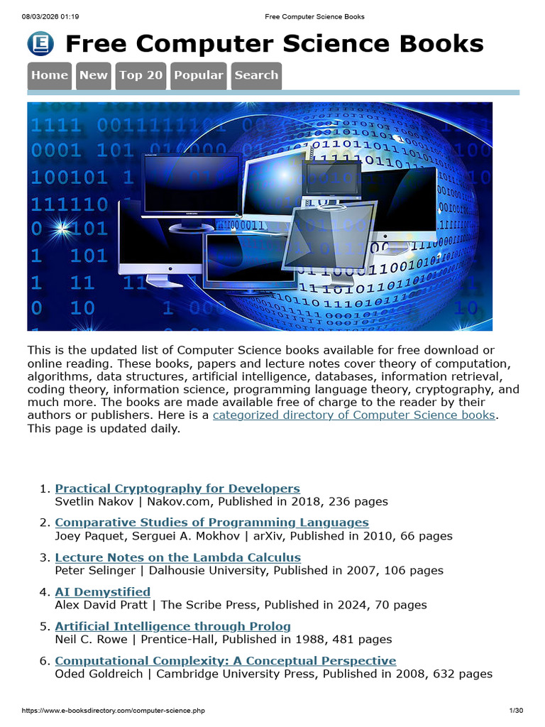 Free Computer Science Books | PDF | Computer Science | Machine Learning