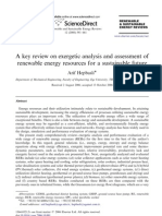 A Key Review on Exergetic Analysis and Assessment of Renewable Energy Resources for a Sustainable Future