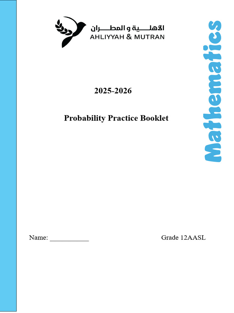 Practice Booklet Probabilty | PDF