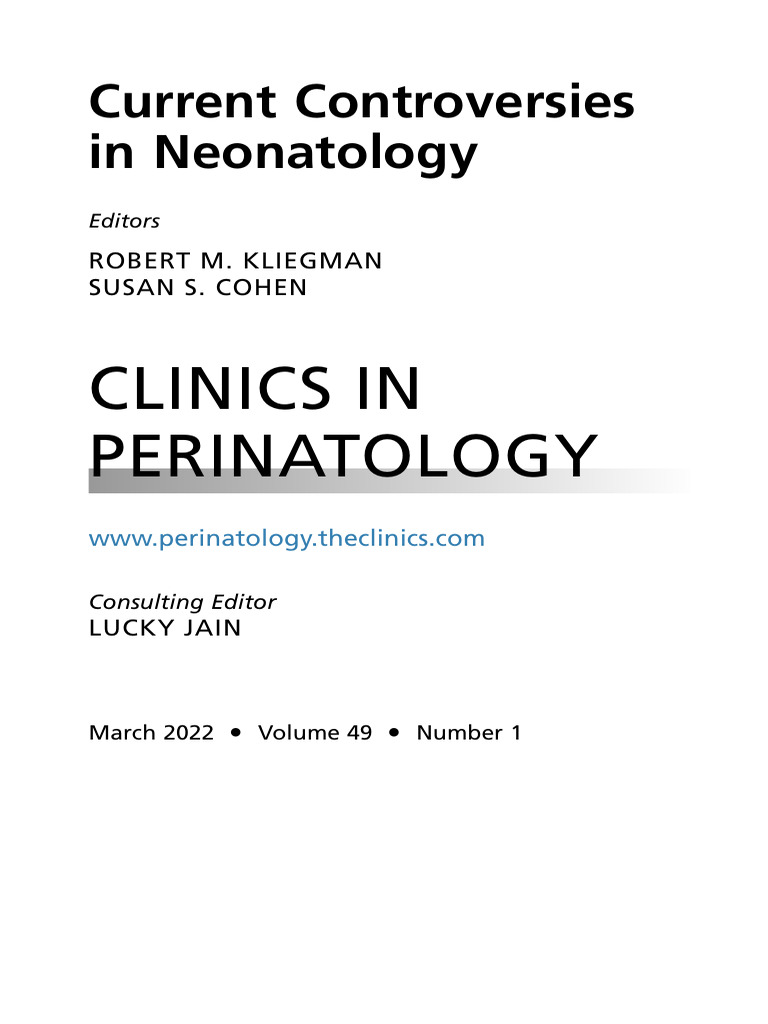 Current Controversies in Neonatology CLP | PDF