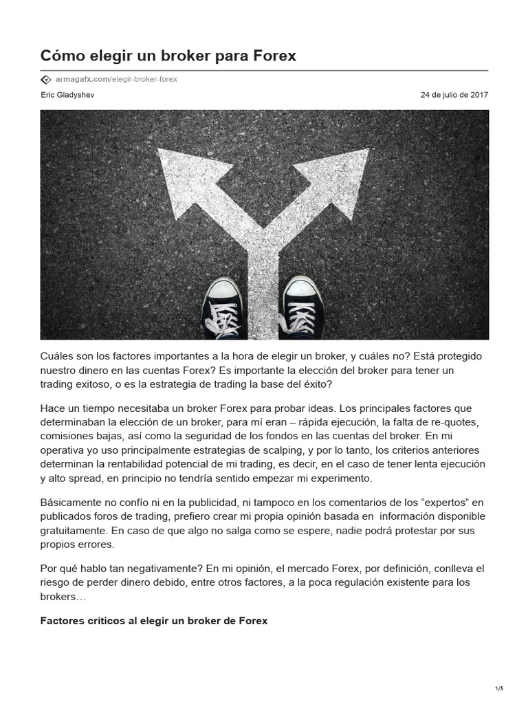 Armagafx.com-Cómo Elegir Un Broker Para Forex | PDF | Corredor ...