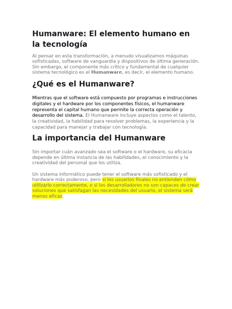 Human Ware | PDF