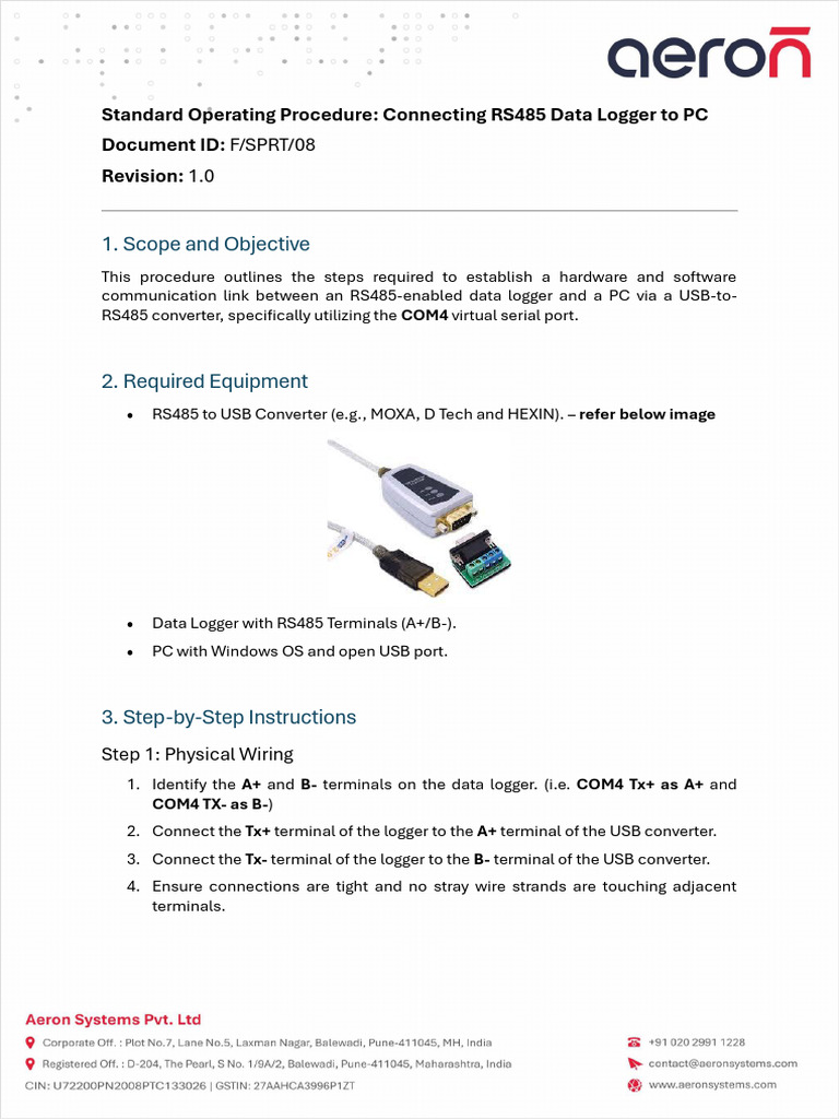 f Sprt 08 Sop Wms Data Validation via Com4 Arn r v1.0 | PDF | Usb ...