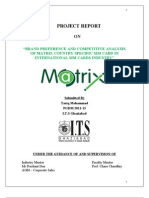 Project Report On M@Trix Cellular