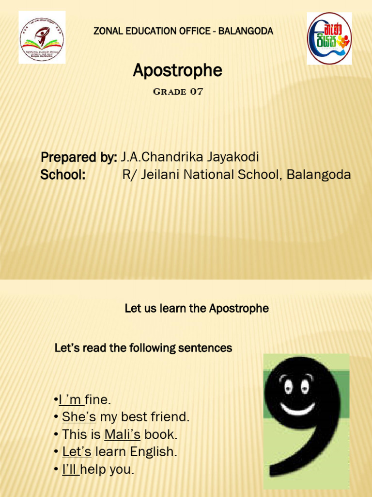 Apostrophe | PDF