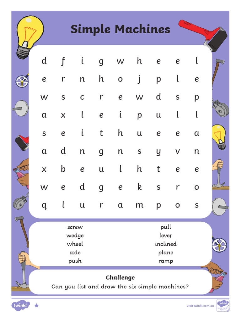 Au SC 2509 Simple Machines Word Search Ver 3.PDF (SECURED) | PDF ...