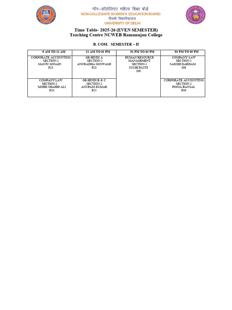 NCWEB_TIME_TABLE_21-Feb_26_ | PDF