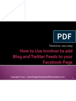 How To Use Involver To Connect Your Blog and Twitter To Facebook