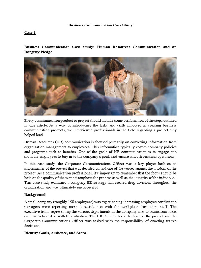 Case Study - Biz Communication | PDF