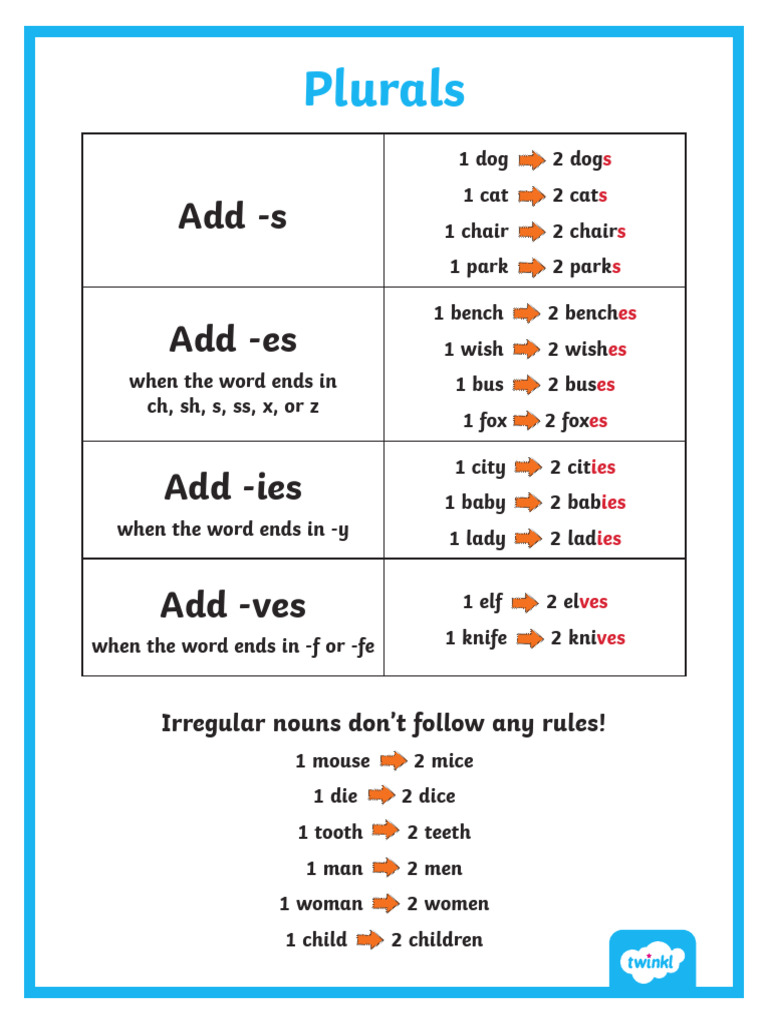 Plurals Poster | PDF