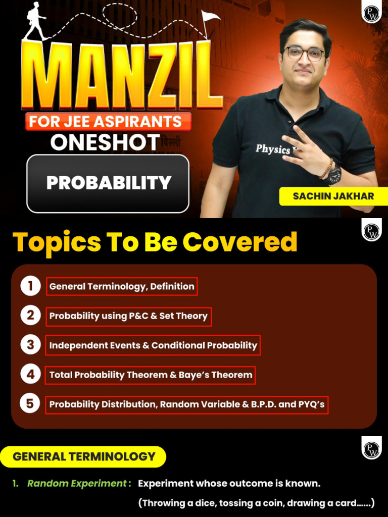 Probability Class Notes | PDF