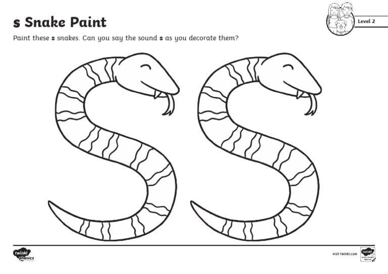s Snake Paint Activity Sheet | PDF