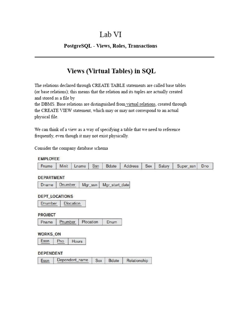 Lab-6 Demo_73cdec4e626294c3f4be1d796e1716c2 | PDF | Postgre Sql | Databases