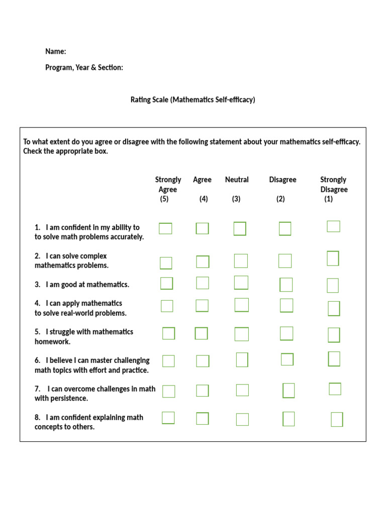 Rating Scale 094658 | PDF