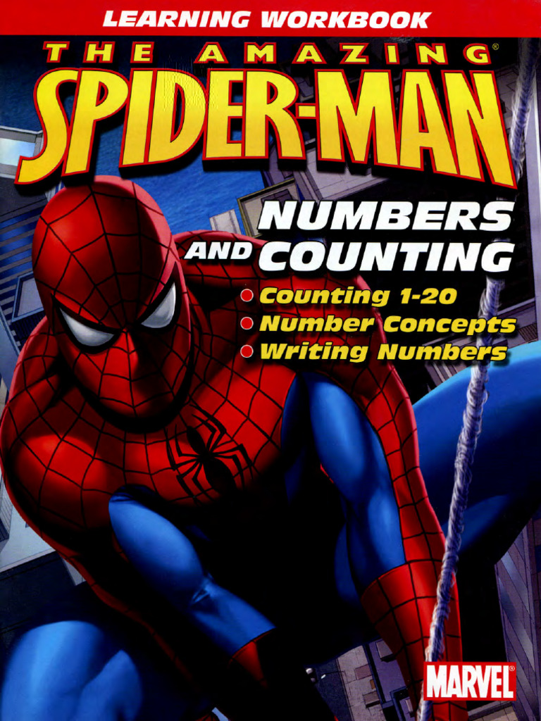 Learning Workbook - The Amazing Spider-Man Numbers _ Counting | PDF