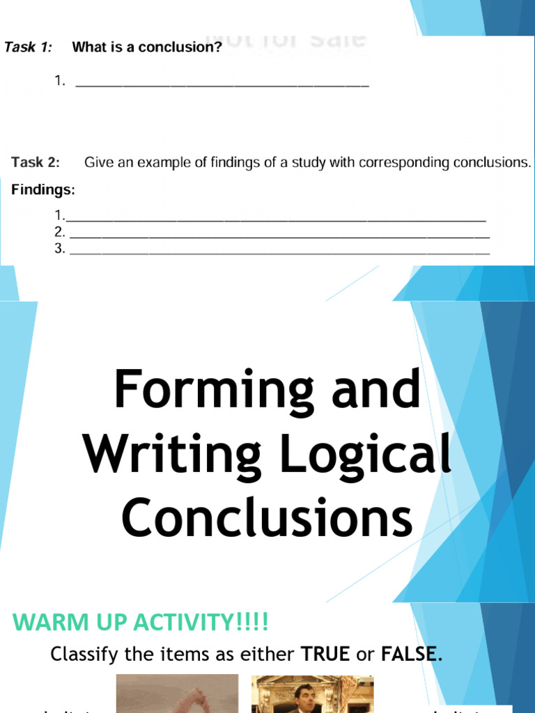 4. Forming and Writing Logical Conclusions | PDF | Argument | Cognition