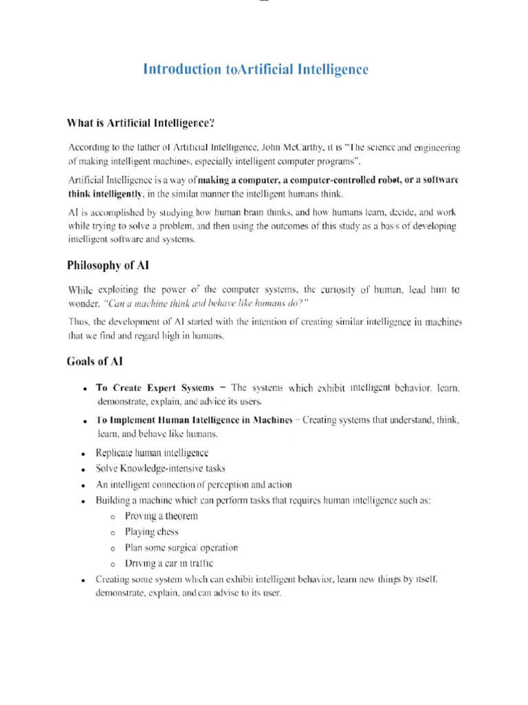 Student AI Unit 1 | PDF