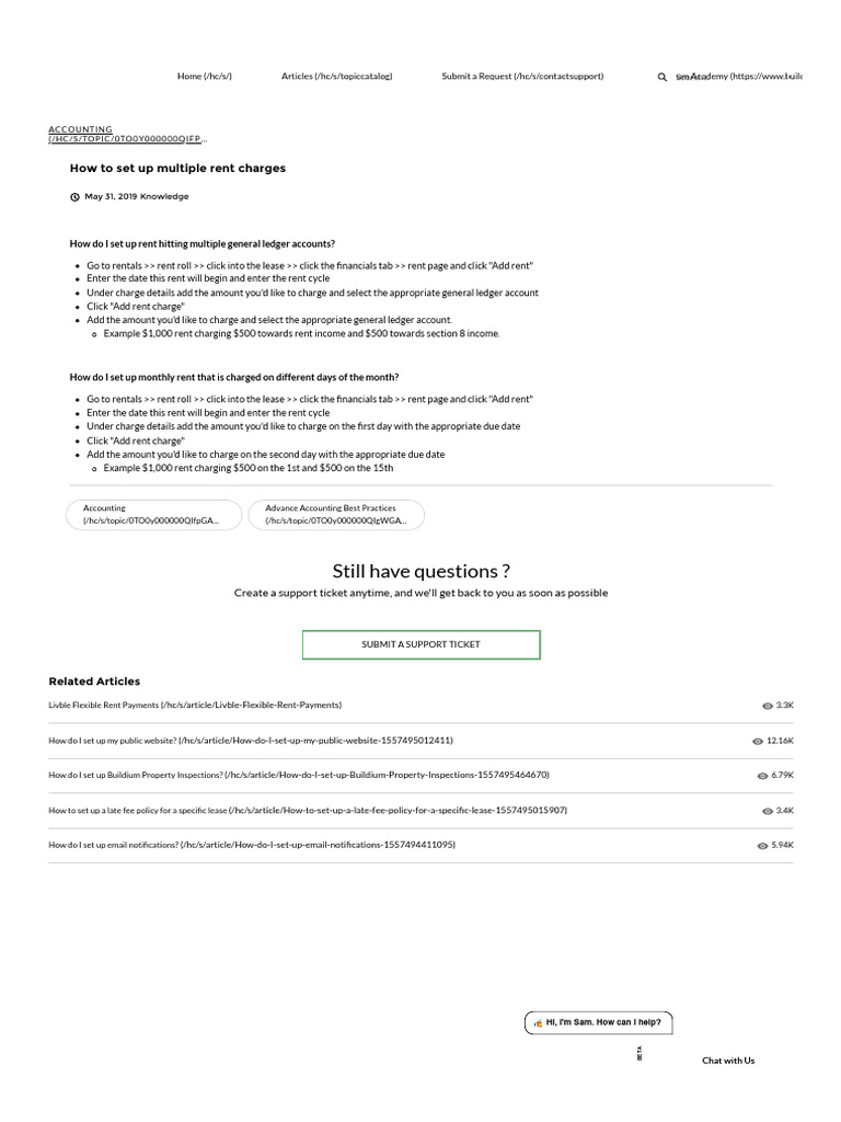 How to Set Up Multiple Rent Charges | PDF
