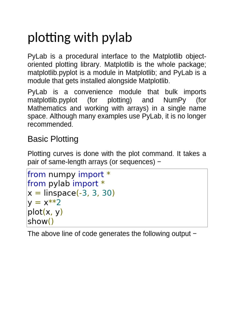 Plotting With Pylab | PDF | Computer Programming