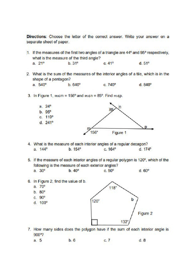 Exam in Math | PDF