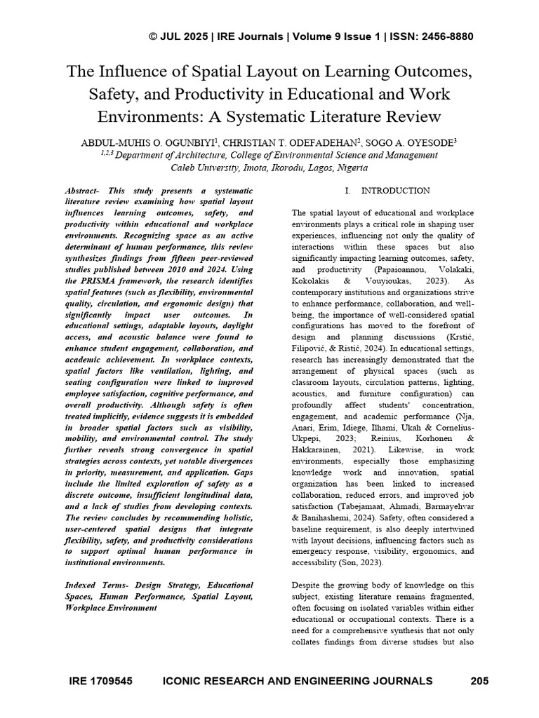 The Influence of Spatial Layout On Learning Outcomes | PDF | Cognition ...