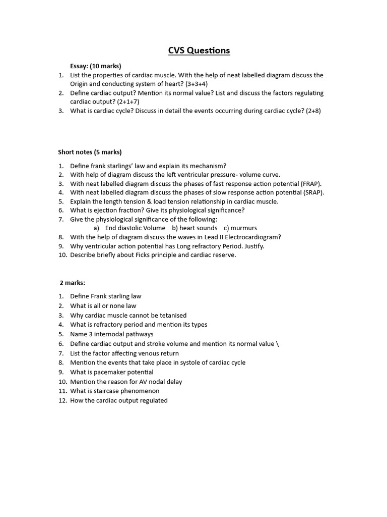 Cvs Questions | PDF