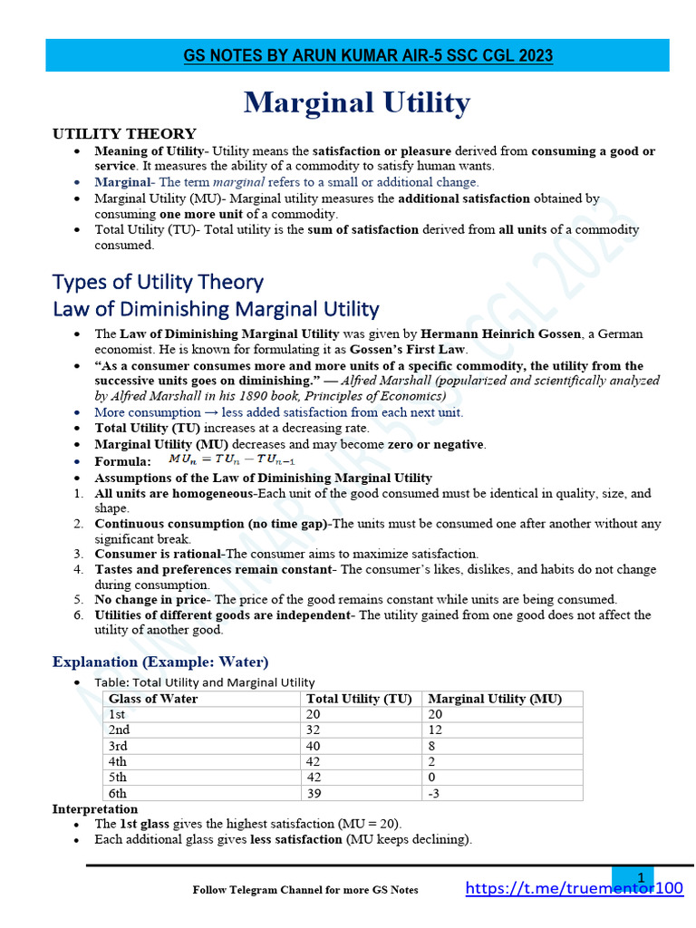 Theory of Consumer Behaviour | PDF | Utility | Marginal Utility