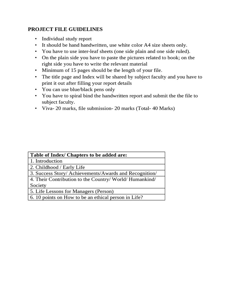 ILE Project Guidelines 2025 | PDF